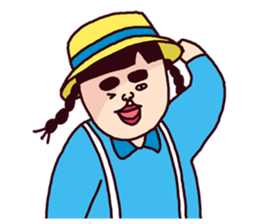 Cheerful girl in the world sticker #7363424