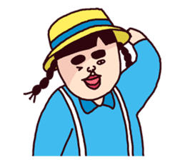 Cheerful girl in the world sticker #7363424