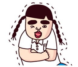 Cheerful girl in the world sticker #7363425