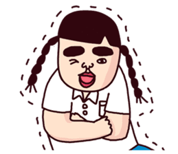 Cheerful girl in the world sticker #7363425