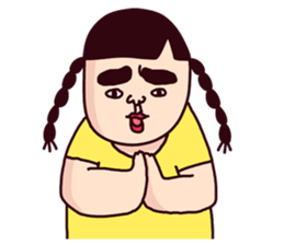 Cheerful girl in the world sticker #7363426