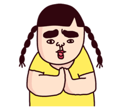 Cheerful girl in the world sticker #7363426