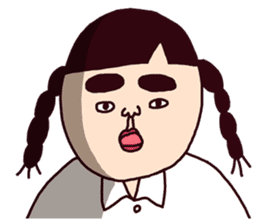 Cheerful girl in the world sticker #7363427