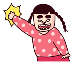 Cheerful girl in the world sticker #7363429