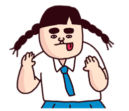 Cheerful girl in the world sticker #7363431