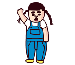 Cheerful girl in the world sticker #7363432