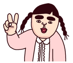 Cheerful girl in the world sticker #7363433