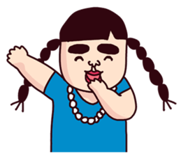 Cheerful girl in the world sticker #7363434