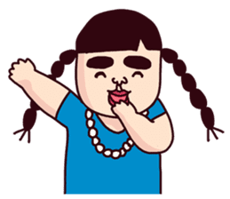 Cheerful girl in the world sticker #7363434