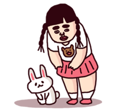 Cheerful girl in the world sticker #7363435