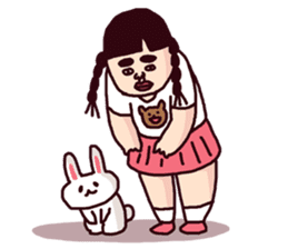 Cheerful girl in the world sticker #7363435