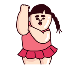 Cheerful girl in the world sticker #7363436