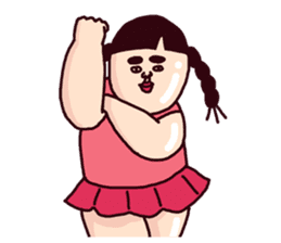 Cheerful girl in the world sticker #7363436