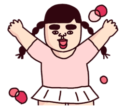 Cheerful girl in the world sticker #7363437