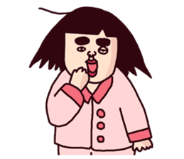 Cheerful girl in the world sticker #7363438