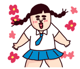 Cheerful girl in the world sticker #7363440