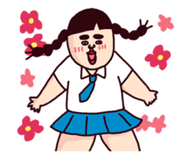 Cheerful girl in the world sticker #7363440