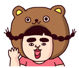 Cheerful girl in the world sticker #7363441