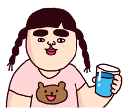 Cheerful girl in the world sticker #7363442