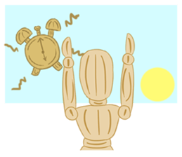 Daily Life of Wooden Man Models sticker #7365044