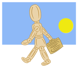 Daily Life of Wooden Man Models sticker #7365051