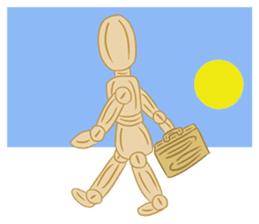 Daily Life of Wooden Man Models sticker #7365051