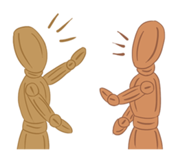 Daily Life of Wooden Man Models sticker #7365055