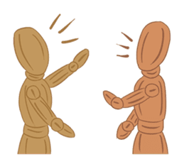 Daily Life of Wooden Man Models sticker #7365055