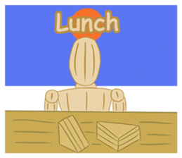 Daily Life of Wooden Man Models sticker #7365059