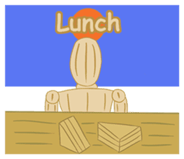 Daily Life of Wooden Man Models sticker #7365059