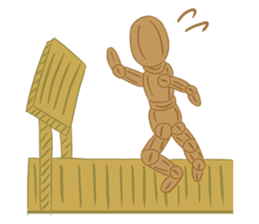 Daily Life of Wooden Man Models sticker #7365069