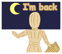 Daily Life of Wooden Man Models sticker #7365074