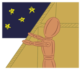 Daily Life of Wooden Man Models sticker #7365077