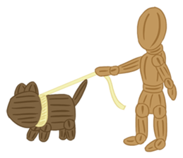 Daily Life of Wooden Man Models sticker #7365081