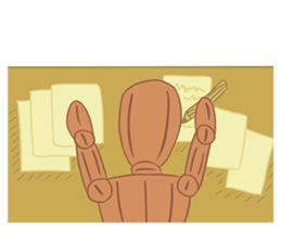 Daily Life of Wooden Man Models sticker #7365082