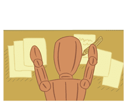 Daily Life of Wooden Man Models sticker #7365082