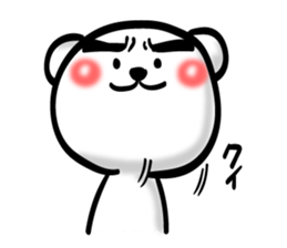 Easy to use Taiwanese. Eyebrow's Bear 2 sticker #7366144