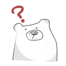 white cute bear sticker #7366439
