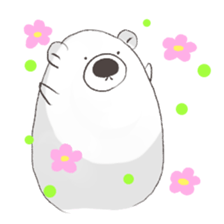 white cute bear sticker #7366442