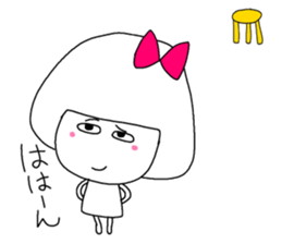 She is a pretty girl Mi-chan2. sticker #7367195