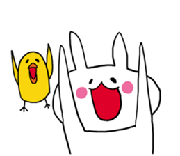 Prank chick and rabbit in the world sticker #7367324