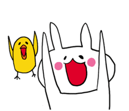 Prank chick and rabbit in the world sticker #7367324
