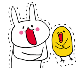Prank chick and rabbit in the world sticker #7367325