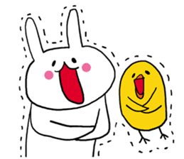 Prank chick and rabbit in the world sticker #7367325