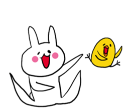 Prank chick and rabbit in the world sticker #7367326