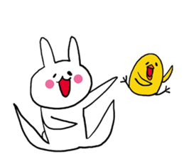 Prank chick and rabbit in the world sticker #7367326