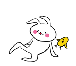 Prank chick and rabbit in the world sticker #7367327