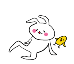 Prank chick and rabbit in the world sticker #7367327