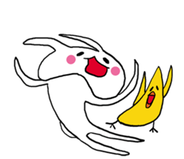 Prank chick and rabbit in the world sticker #7367328