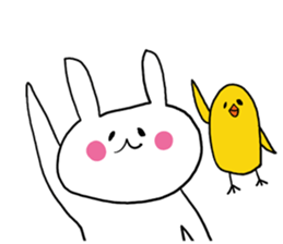 Prank chick and rabbit in the world sticker #7367334